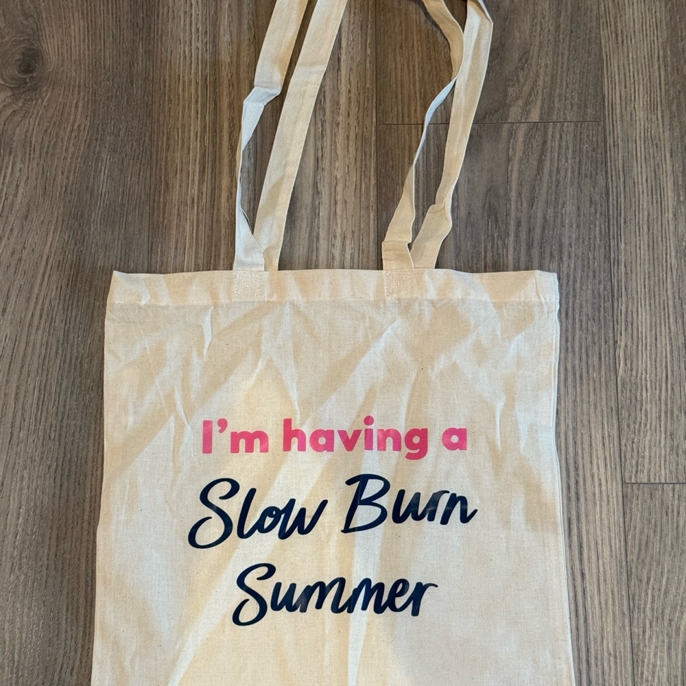 Canvas Tote Bag with Summer Print